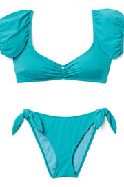 solid color high waist bikini