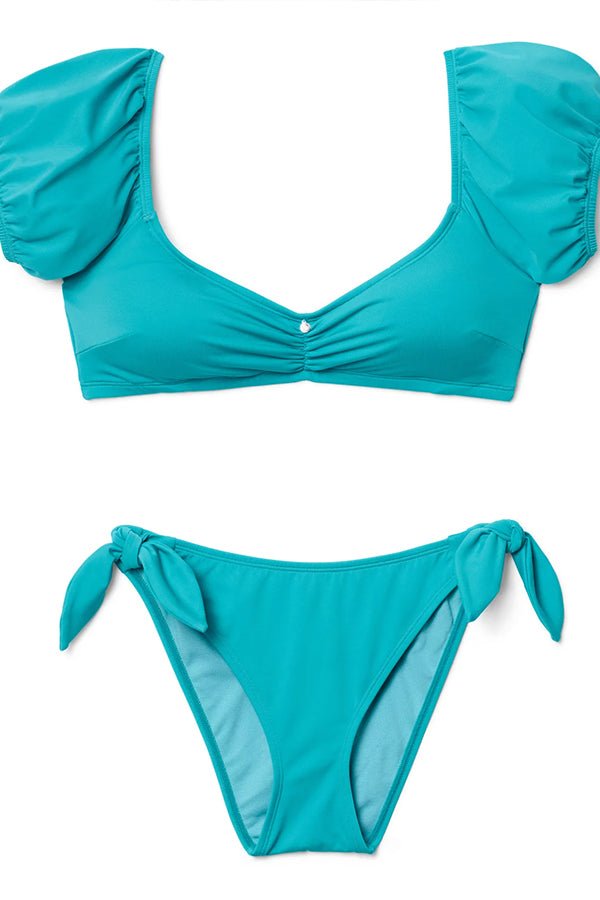 solid color high waist bikini