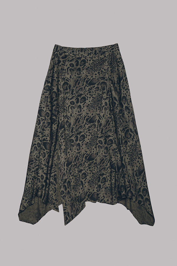 THE PRINTED GREEN CHILL SKIRT