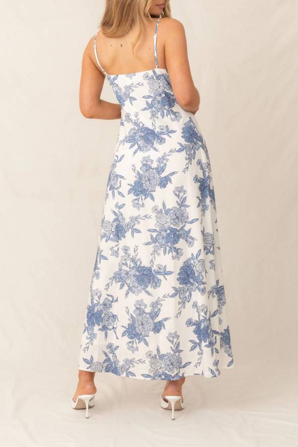 Marena Dress-Blue Print