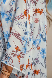 Tiki Bar Floral Print Cover-Up Kimono