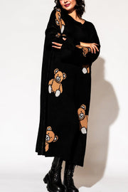 Literally Limitless Oversized Knit Dress in Teddy Bears