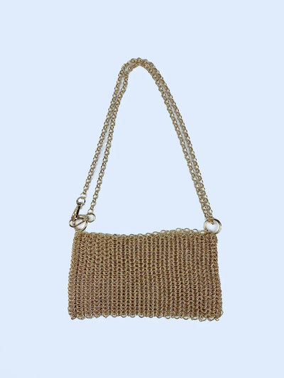 Hand-Woven Fish Scale Shoulder Bag