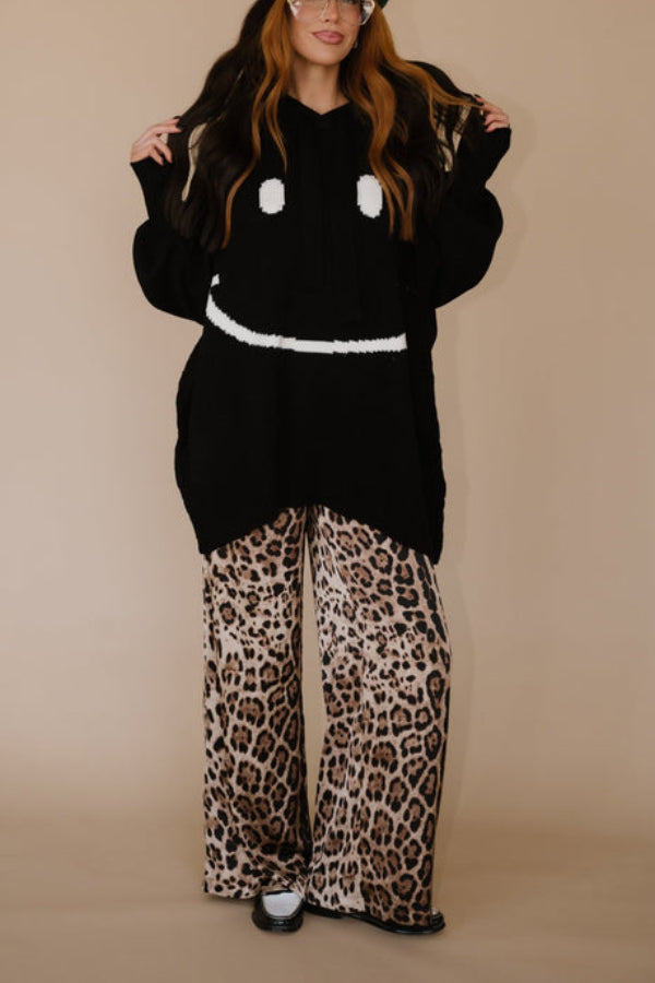 Serotonin Smile Oversized Knit Hoodie