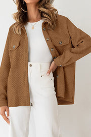 Lugogne Relaxed Lapel Oversized Long Sleeve Shirt