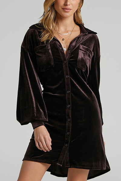 blouse velvet dress