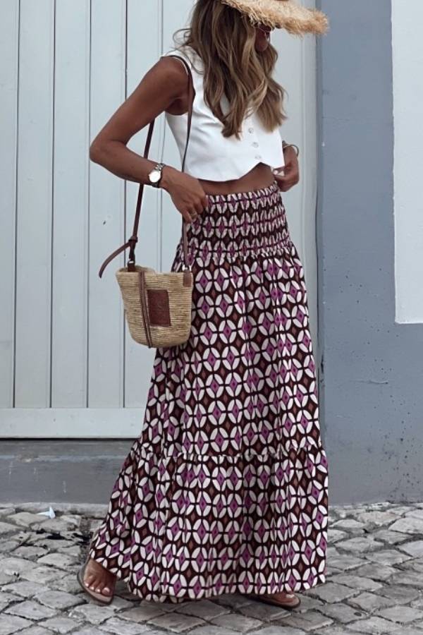 Magda Geometric Skirt