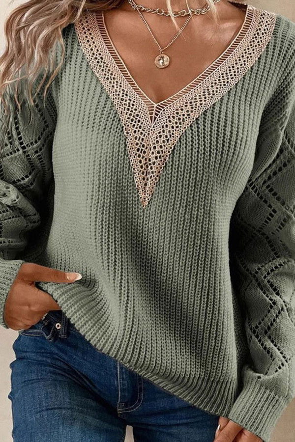 Loose casual pullover women's knitted sweater