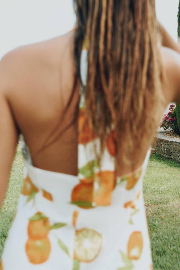 Halter neck printed maxi dress