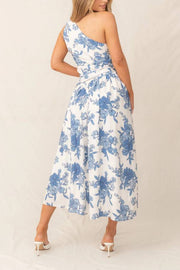Regina Dress-Blue Print