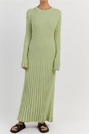 Big Pit Stripe Slimming Long sleeve Long Dress