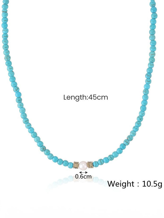 Turquoise & Pearl Necklace