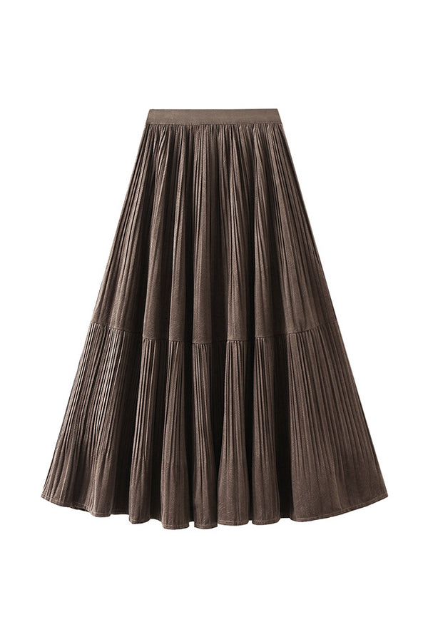 Vintage velvet pleated skirt