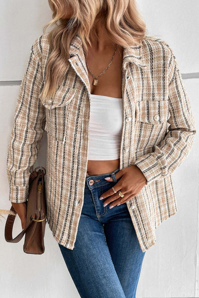 SPICE HARVEST PLAID SHACKET