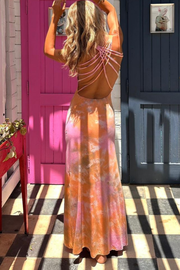 Cross Back Stretch Maxi Dress