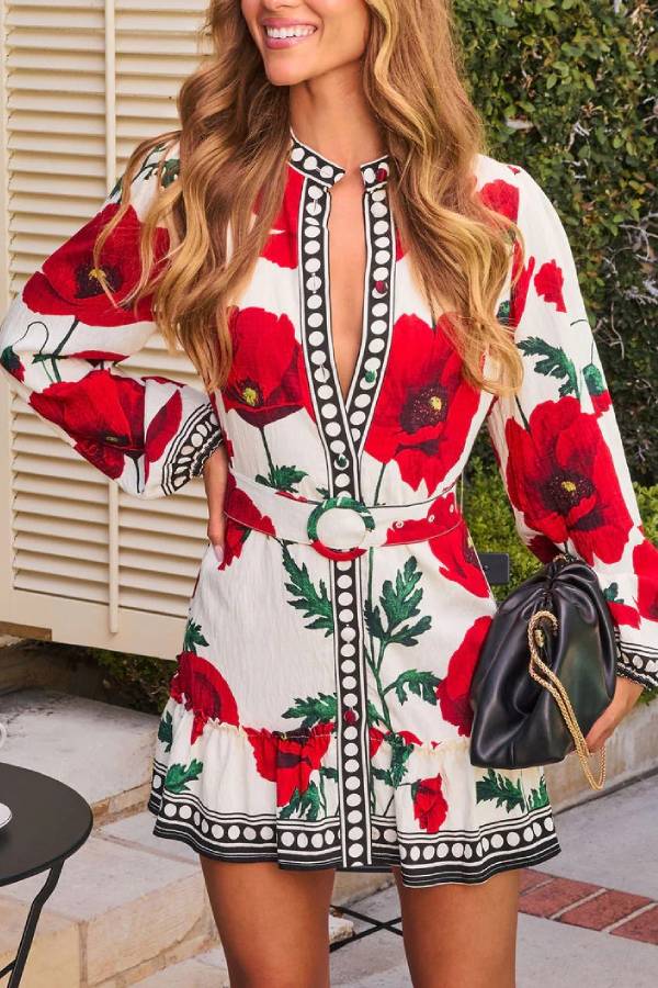 Rosalien Belted Mini Dress