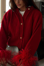 Red Letter Feather Cardigan