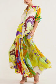 Silk Skirt and Skirt in Multi