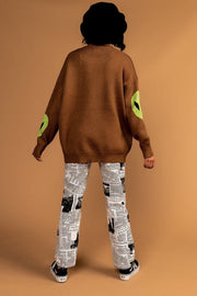 Too Cool for You Oversized Alien Knit Sweater