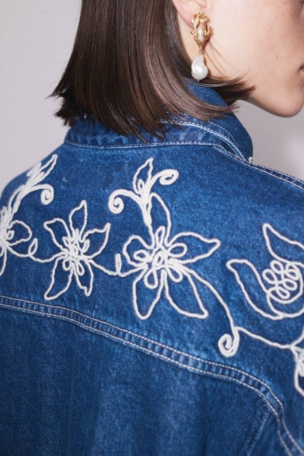 Carmen Embroidered Denim Jacket