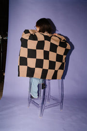 Love You Oversized Checkerboard Cardigan