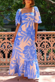 By Nicola Camille S/S Maxi Dress in Blue Lagoon