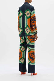 Festive Satin Unique Print Two-Piece Set