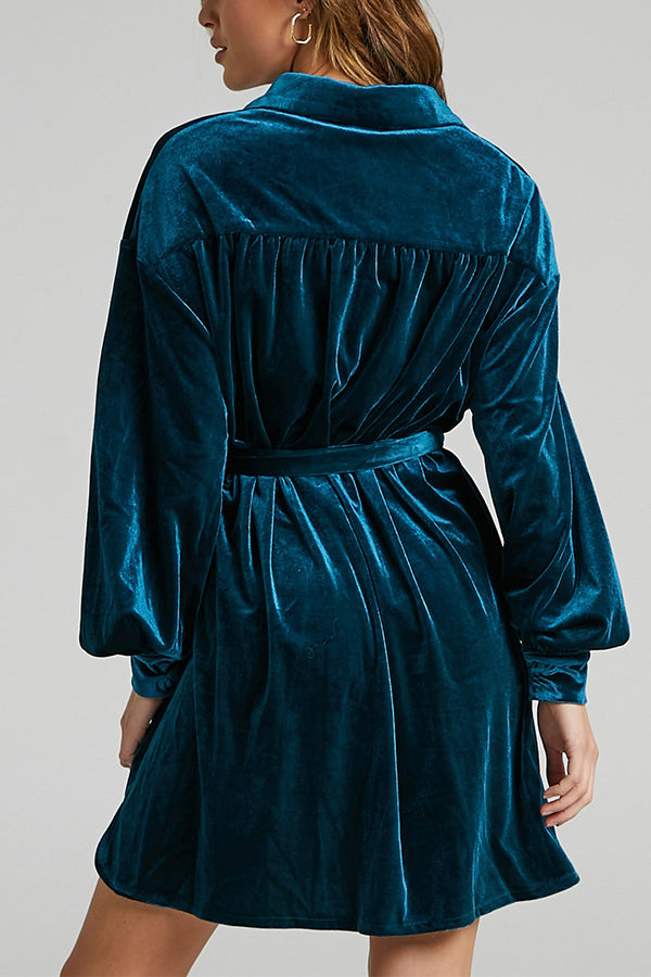 blouse velvet dress