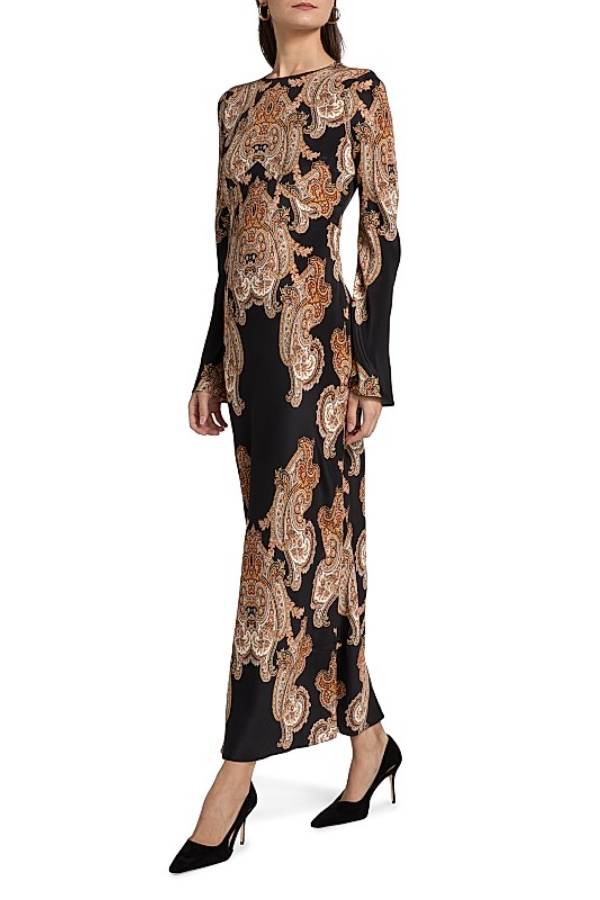Lupita Printed Silk-Blend Maxi Dress