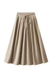 high waist pleated skirt