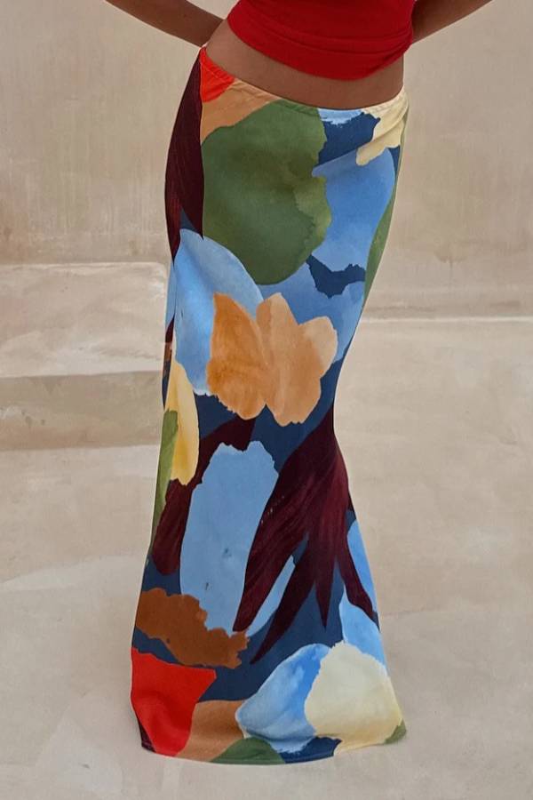 Abstract Geometric Pattern Skirt