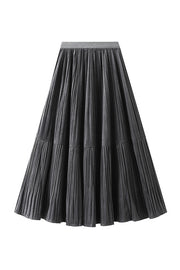 Vintage velvet pleated skirt