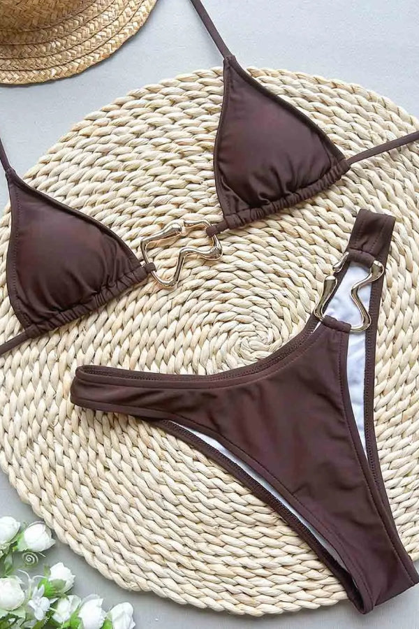 Sexy Low Waist Triangle Two Piece Swimsuit Set