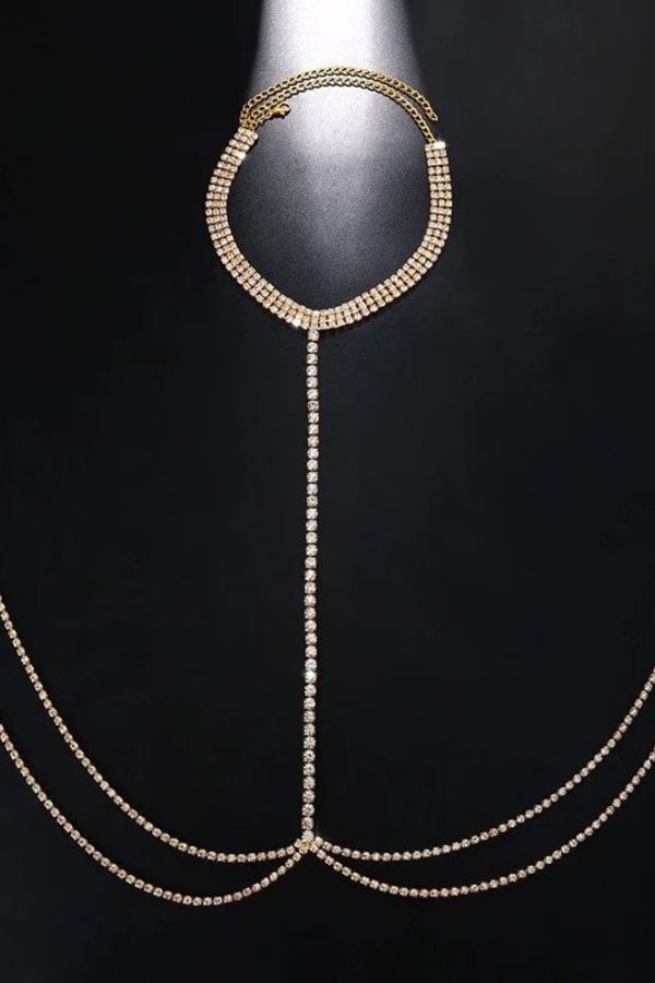 Fashion Rhinestone Sexy Halter Neck Body Chain