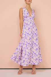 Autumn Maxi Dress - In Violet Imprint