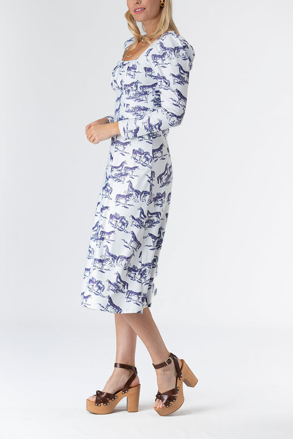 The Emmaline Wild Horse Toile Dress