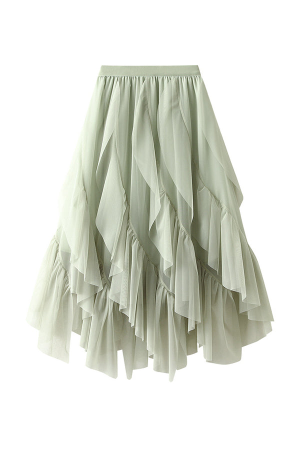 ruffled gauze skirt