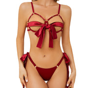 Sexy lingerie set Christmas bow passion temptation uniform