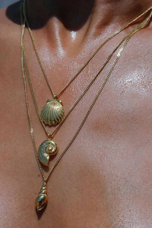 Ocean Series Pearl Accessories Starfish and Conch Shell Necklace