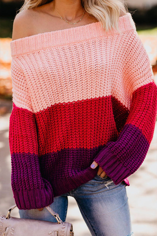 WARM YOU UP STRIPED KNIT SWEATER