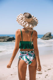 Floral Printed Two Pieces Swimsuit