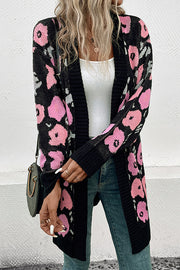 Floral Casual Women's Cardigan Sweater