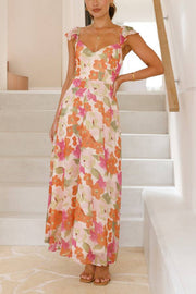 Maxi Dress - Orange Floral