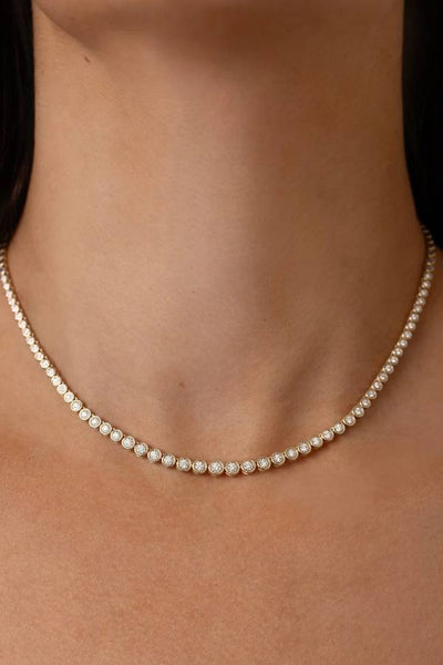 Full diamond collarbone necklace