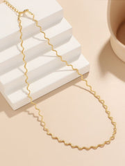 Textured Wave Chain Necklace