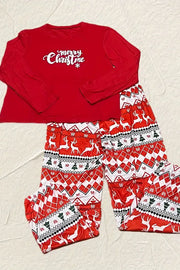 Christmas Is Calling Printed Elastic Waist Lounge Jogger Pajama Set