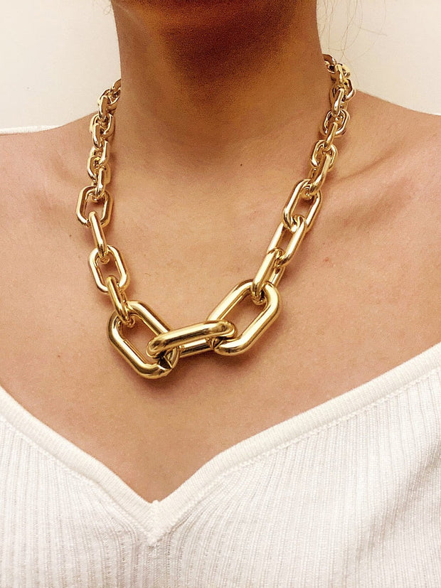 Chunky Paper Clip Chain Necklace