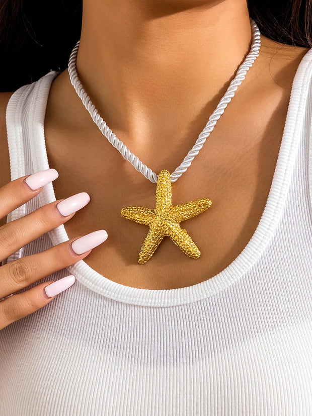 Santorini Starfish Necklace ~ Gold