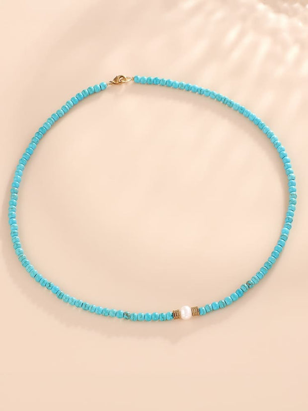 Turquoise & Pearl Necklace