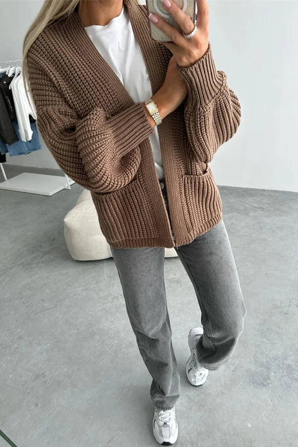 Coad Knitted Pocket Long Sleeved Cardigan